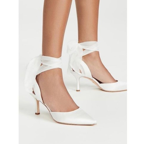 Badgley Mischka Blaze Satin Bow Stilettos - Picture 3 of 17